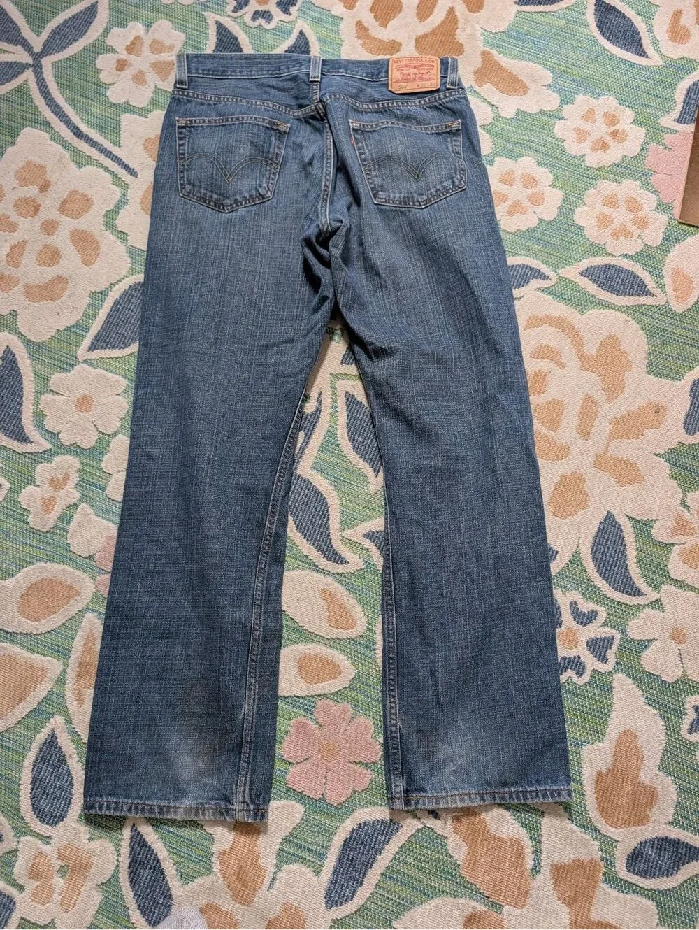 1843 - Levi's 505 Regular Fit Men's Jeans W36 L34 Blue Denim